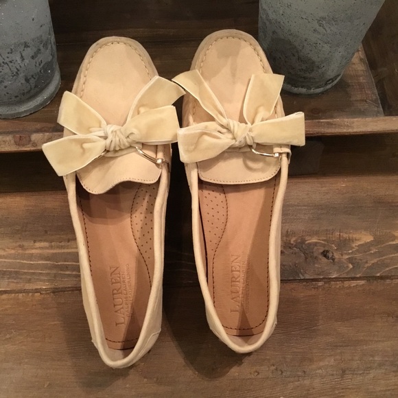 New Ralph Lauren Driving Moccasins Tan - Picture 1 of 6